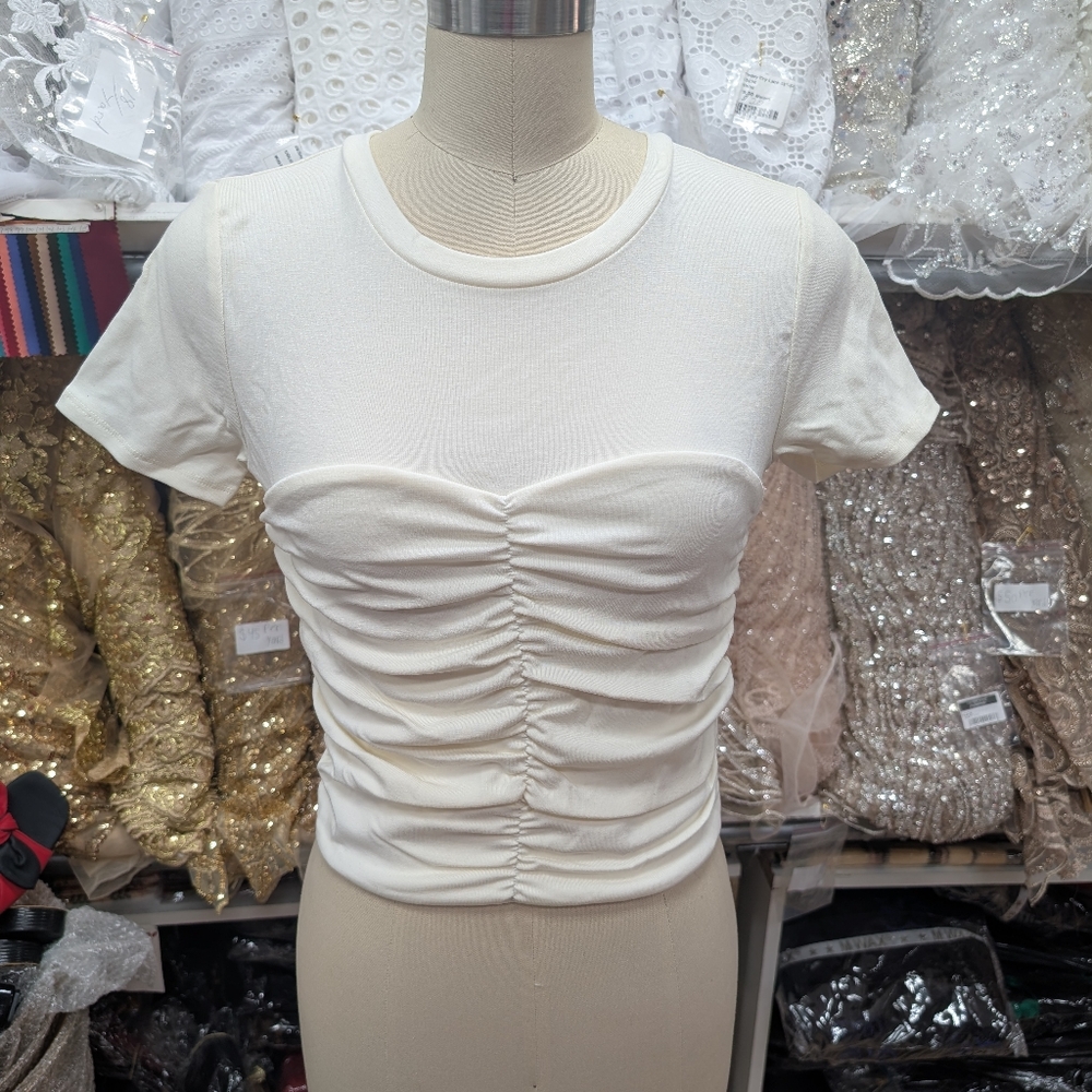 Forever 21 Ruched Crew Neck